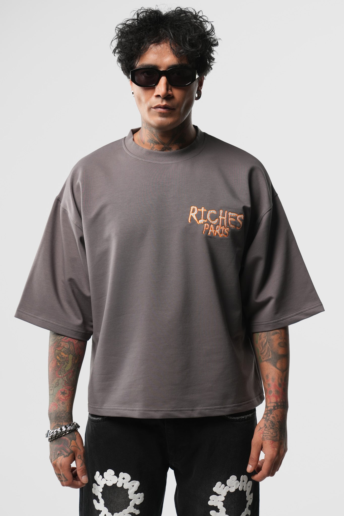T-shirt Riches Paris anthracite « Dog »