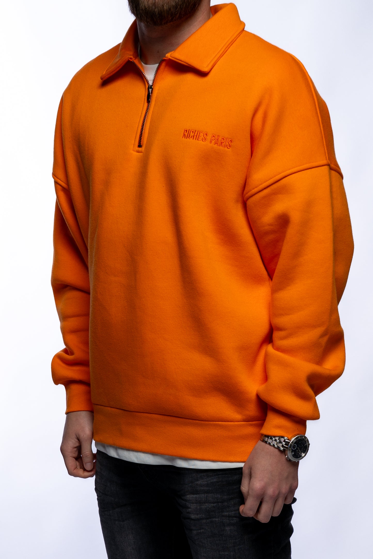 Sweat zip Riches Paris Orange