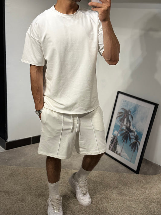 Ensemble t-shirt/short blanc