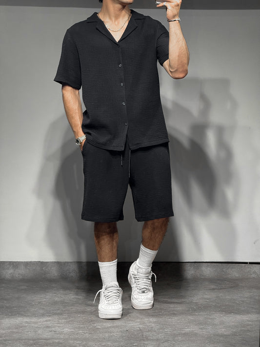 Ensemble chemise/short noir