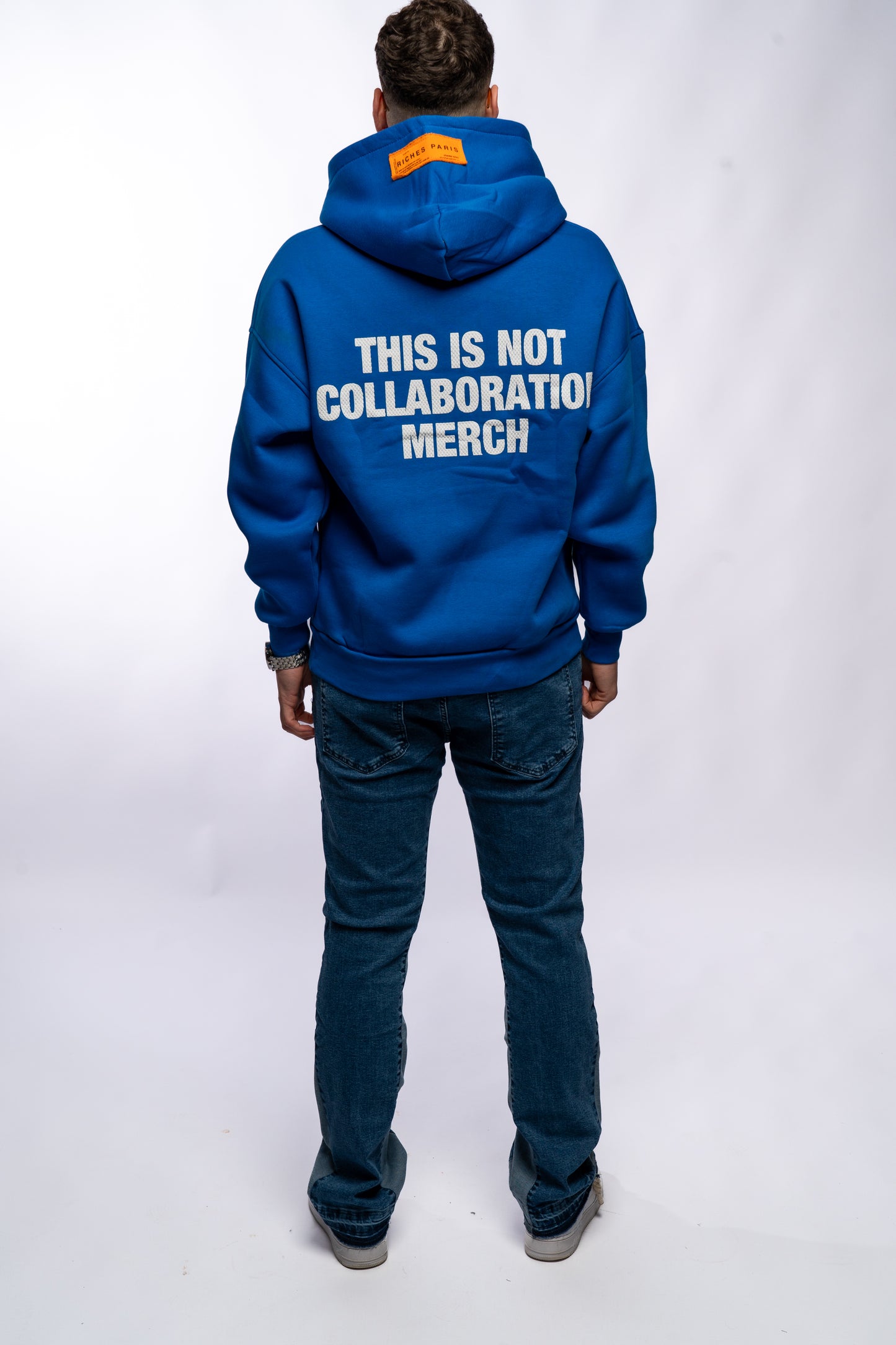 Hoodie "Not Collaboration" Bleu Riches Paris