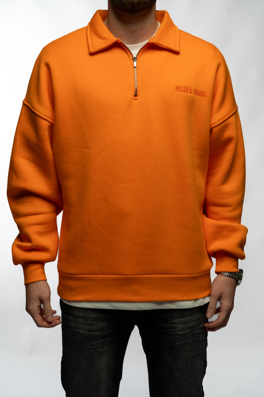 Sweat zip Riches Paris Orange