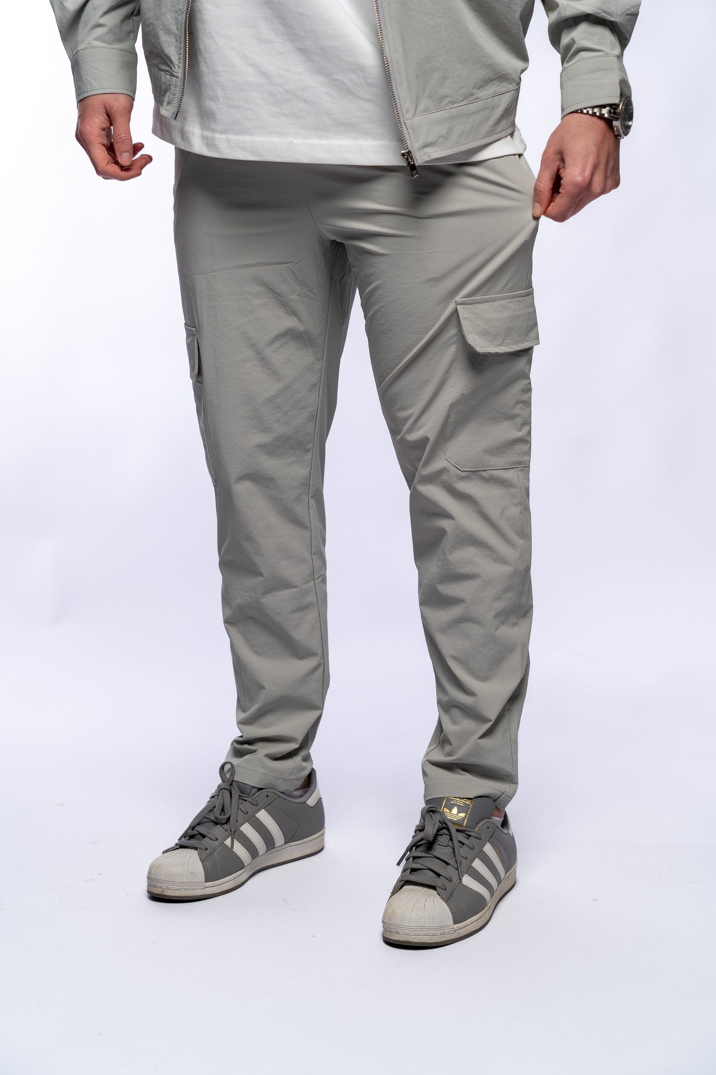 Ensemble Gris Cargo Cintré