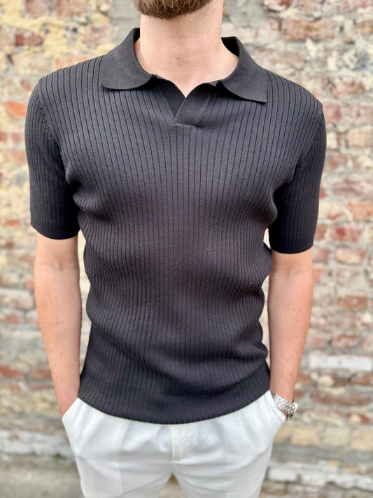 Polo manches courtes noir